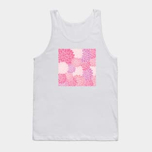 Pink Floral Pattern Tank Top